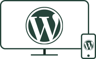 Ikon viser hjemmeside lavet i WordPress